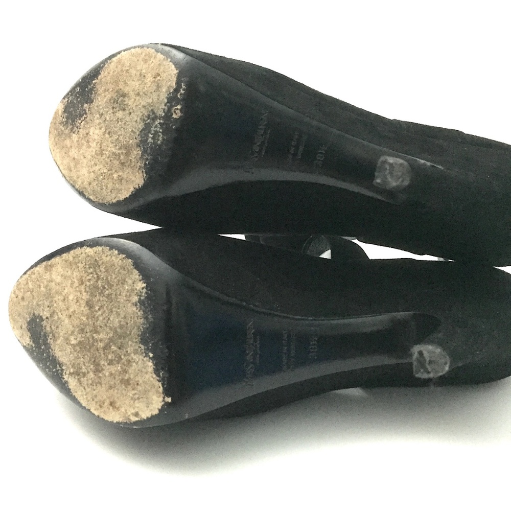 YSL - Imperiale Suede Platform Ankle Strap Heels - Picture 6 of 16